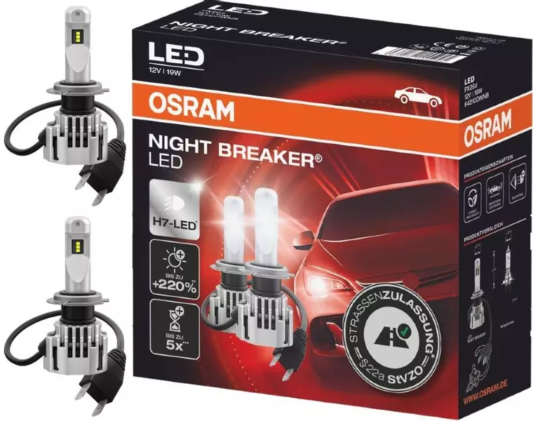 OSR 64210DWNB - OSRAM NIGHT BREAKER LED H7 12V 6000K • Motostacja.pl